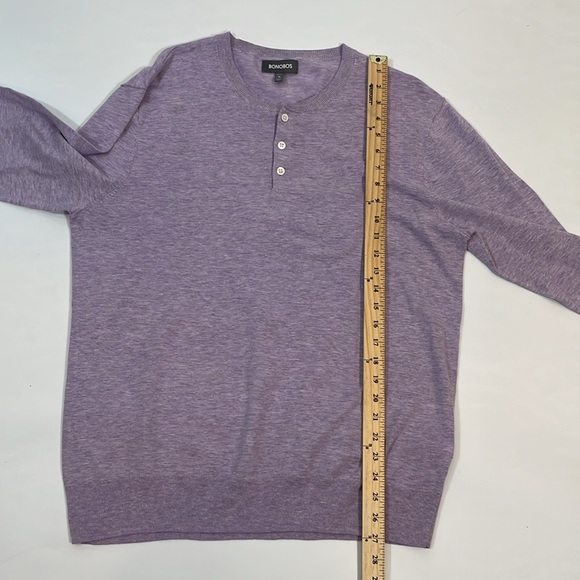 Bonobos Men’s Sweater Henley XL Cotton Linen Blend Lightweight EUC - Picture 6 of 10